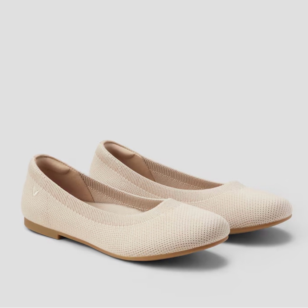VIVAIA Round-Toe Flats (Claire) - Color: Almond